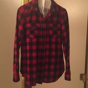 Wool plaid shirt